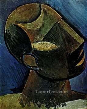 Tete d homme 1913 cubista Pinturas al óleo